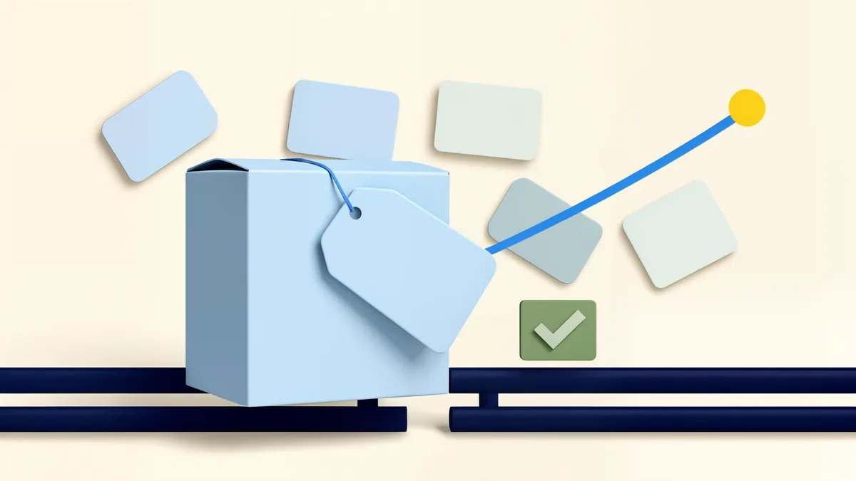 Product price tags and a visual margin guardrail